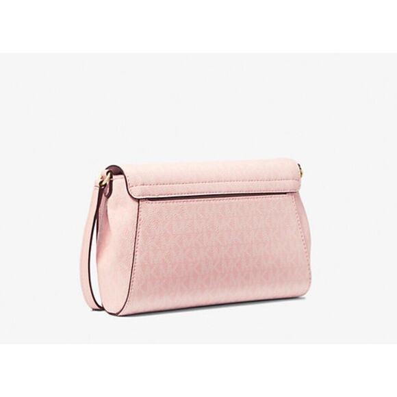 MICHAEL KORS Jet Set Medium MK Logo PVC Convertible Crossbody Pouchette Bag - Picture 11 of 13